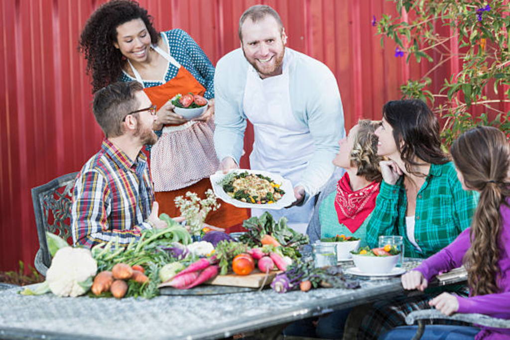 farm-to-fork.  A bountiful harvest of fresh vegetables.